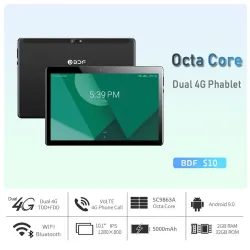 Tablette 4G LTE - 10,1 pouces - 2 Go de RAM - 32 Go de ROM - Android 9 - Octa Core - Google Play - GPS - Bluetooth - WiFi - appa