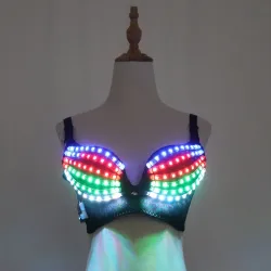 Świecący biustonosz LED - seksowny strój imprezowy - maskarady / HalloweenKostiumy