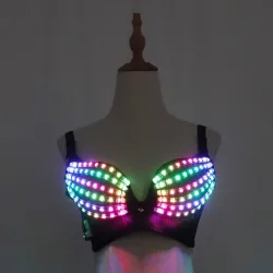 LED glödande bh - sexig festoutfit - maskerader / Halloween
