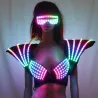 Soutien-gorge LED coloré - gilet lumineux - tenue de soirée sexy - pour mascarade / Halloween