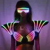 Soutien-gorge LED coloré - gilet lumineux - tenue de soirée sexy - pour mascarade / Halloween