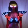 Soutien-gorge LED coloré - gilet lumineux - tenue de soirée sexy - pour mascarade / Halloween