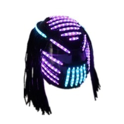 Lysende LED-hjelm - RGB - vandfaldseffekt - festoutfit - maskerader / Halloween