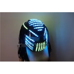 Luminous LED helmet - RGB - waterfall effect - party outfit - masquerades / HalloweenCostumes