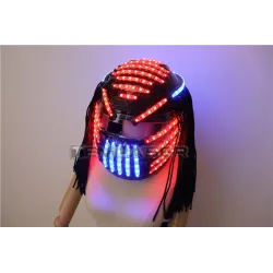 Luminous LED helmet - RGB - waterfall effect - party outfit - masquerades / HalloweenCostumes