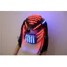 Lysende LED-hjelm - RGB - vandfaldseffekt - festoutfit - maskerader / Halloween