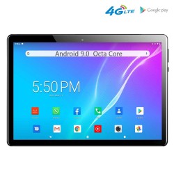 Tablet 4G LTE - 10,1 polegadas - 2 GB de RAM - 32 GB de ROM - Android 9 - Octa Core - Google Play - GPS - Bluetooth - WiFi - câm