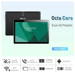 Tablet 4G de 10,1 polegadas - 2 GB de RAM - 32 GB de ROM - Google Play - Android 9 - Octa Core - WiFi - Bluetooth - GPS - câmera