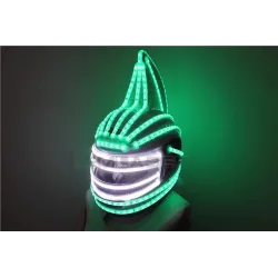Monsterhjelm - helmaske - lysende - LED - RGB - til fester / Halloween / maskerader