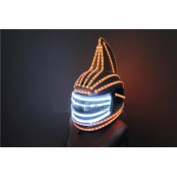 Monsterhjelm - helmaske - lysende - LED - RGB - for fester / Halloween / maskerader