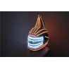 Monsterhjelm - helmaske - lysende - LED - RGB - til fester / Halloween / maskerader