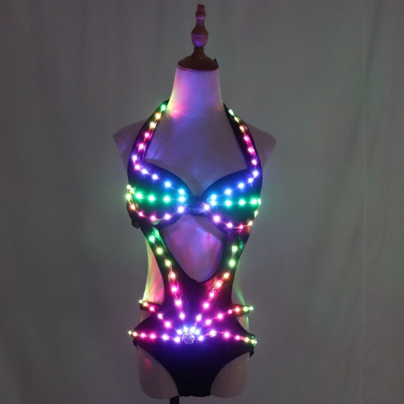 Seksikäs juhlaasu - valoisat bikinit - pikselin LED - yötanssiin / naamiaisiin / Halloweeniin