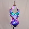 Sexy Party-Outfit - leuchtender Bikini - Pixel-LED - für Nachttanz / Maskeraden / Halloween