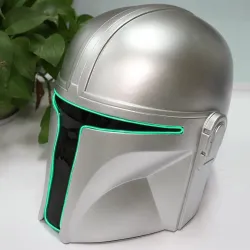 Luminous LED helmet - full face latex mask - party / masquerade / Halloween