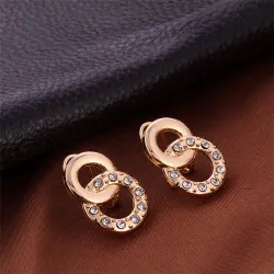 Elegantes Vintage-Schmuckset - mit Kristallen - Halskette / Ohrringe / Armband / Ring