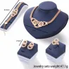 Elegant Vintage jewelry set - with crystals - necklace / earrings / bracelet / ring