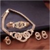 Modieuze rosé gouden sieradenset - met kristallen / parels - ketting / oorbel / armband / ringSieradensets