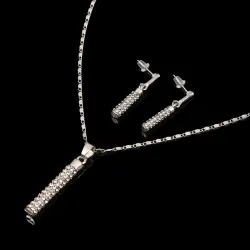 Conjuntos de joyasRhinestone Jewellery set for women  - necklace with earrings