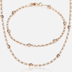 Rose gold jewellery set for...