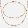 Rose gold jewellery set for women - necklace chain with bracelet