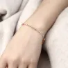 Rose gold jewellery set for women - necklace chain with bracelet