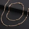 Rose gold jewellery set for women - necklace chain with bracelet
