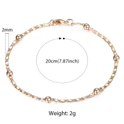 Rose gold jewellery set for women - necklace chain with bracelet