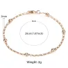 Elegant rose gold jewelry set for - marina bead link chain - bracelet / necklace
