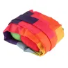 Hand throwing rainbow ball - rainbow colours - outdoor toy for children