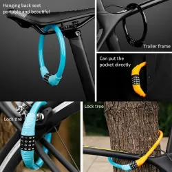 Portable bike lock - anti-theft - 4 digit code combination