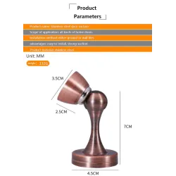 Magnetischer Türstopper - Saugnapf - Edelstahl