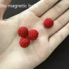 Mini magnetische rode haakballen - voor goocheltrucs - 2 stuksBallen