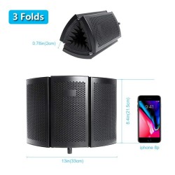 Professional studio soundproofing panel - soundproof shield - microphone acoustic isolator - foldable - alloy