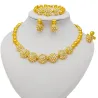 Luxe sieradenset - halsketting / armband / oorbellen / ring - 24K verguldSieradensets