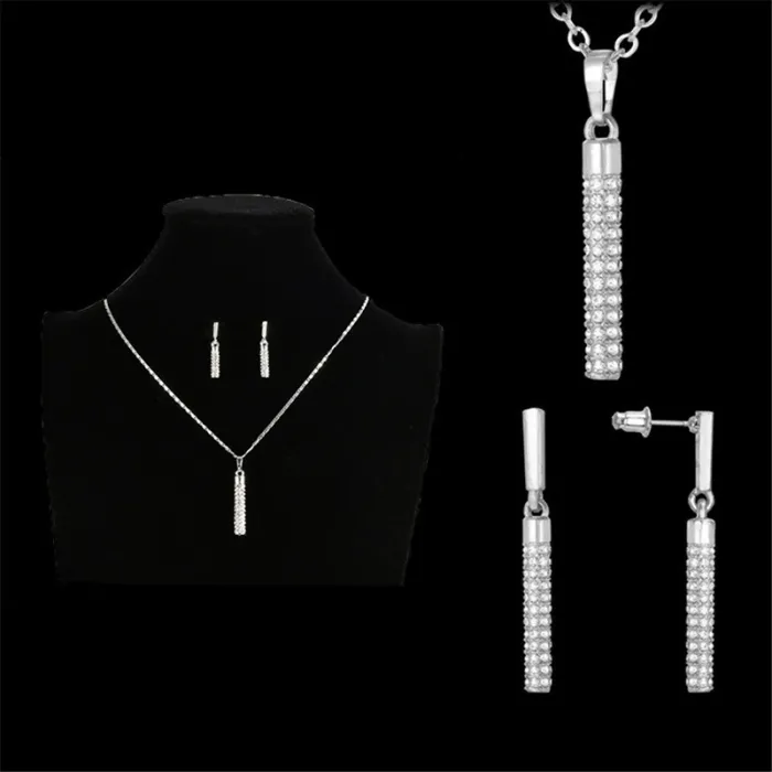 Conjuntos de joyasRhinestone Jewellery set for women  - necklace with earrings