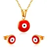 Conjuntos de joyasClassical blue eye jewellery set - gold/steel - pendant necklace with earrings