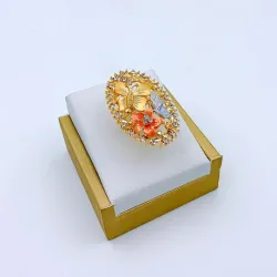 Conjuntos de joyasCharming jewellery set for women- necklace / earrings with ring - gold plated
