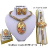 Luxuriöses Schmuckset - Halskette / Ohrringe / Armband / Ring - afrikanischer Stil
