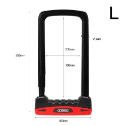 U-lock for bicycle / motorcycle - all weather resistant - anti theft