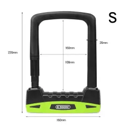 U-lock for bicycle / motorcycle - all weather resistant - anti theft