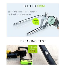 Bicycle / motorcycle lock - U-shaped - 20T hydraulic shear - waterproof