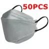 Face / mouth protective face masks - antibacterial - 3-ply - 4D design - FPP2 - KN95