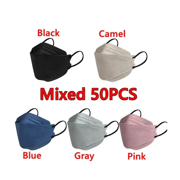 Face / mouth protective face masks - antibacterial - 3-ply - 4D design - FPP2 - KN95