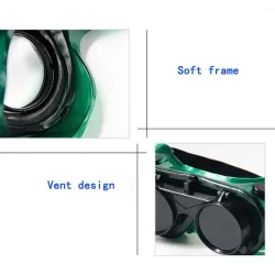 Sveisebriller - øyebeskyttelse - to lag - flip-up
