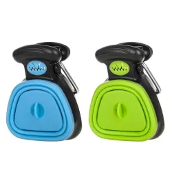 Portable pooper scooper - cleaner - foldable - for pets - set with bags