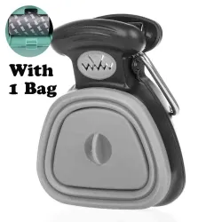 Portable pooper scooper - cleaner - foldable - for pets - set with bags