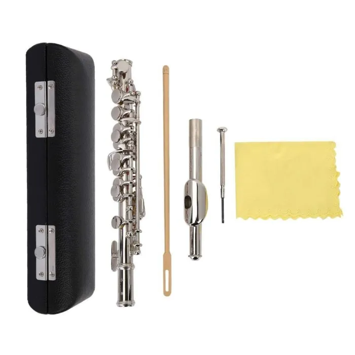 Flauto professionale - piccolo - chiave C - cupro nichel - con custodia
