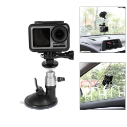 Ventosa per finestrino auto - supporto con testa a sfera - supporto per fotocamera - per DJI Osmo / GoPro Hero / Sony Yi 4K Sjca