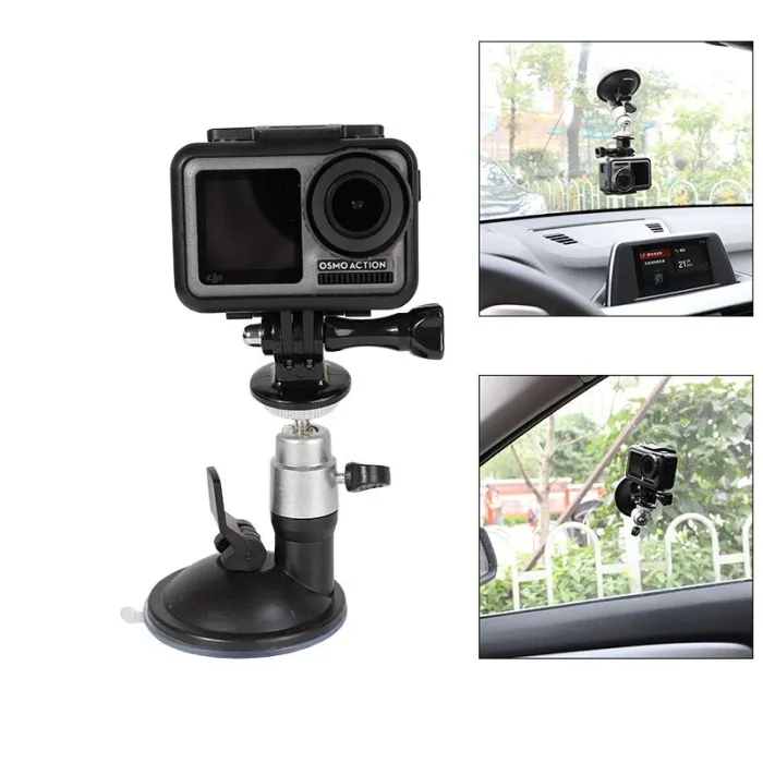Ventosa per finestrino auto - supporto con testa a sfera - supporto per fotocamera - per DJI Osmo / GoPro Hero / Sony Yi 4K Sjca