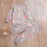 Klassiskt set för barn - långärmad tröja - byxor - med blommönster